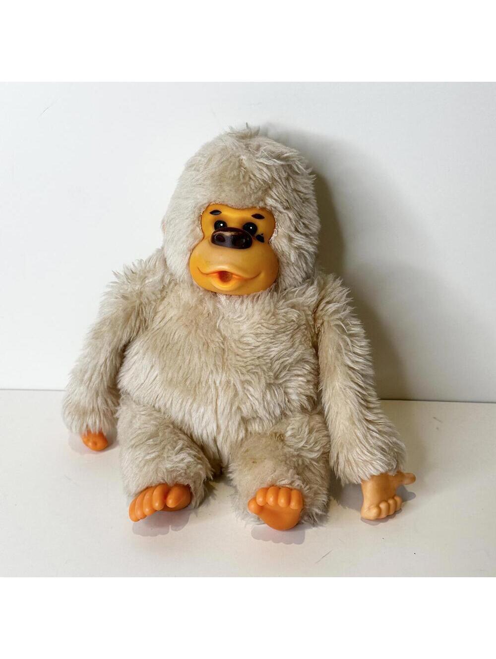 Vintage Russ Gonga Thumb Sucking Gorilla Plush Monkey Ape 1980s Tan Toy